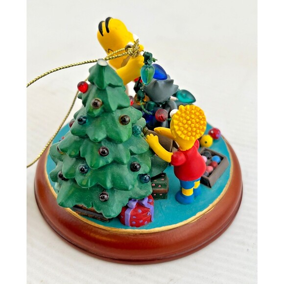 SIMPSONS Bradford Tree Christmas Ornament Illuminated "Cat-astrophe" Snowball - Picture 5 of 10